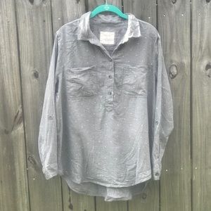 Sonoma long sleeve grey cotton shirt